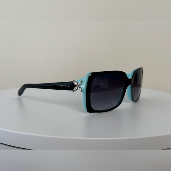 Tiffany Co Sunglasses For Women TF4047B Black Blue 55/19 NWT$430